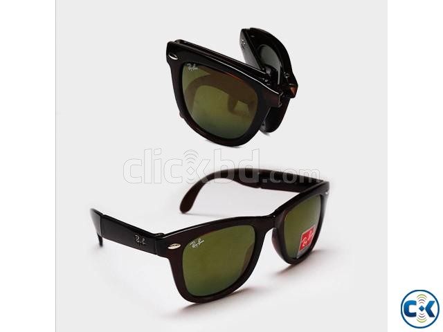 FOLDING WAYFARER SUNGLASSES Brown Frame AB0025 large image 0