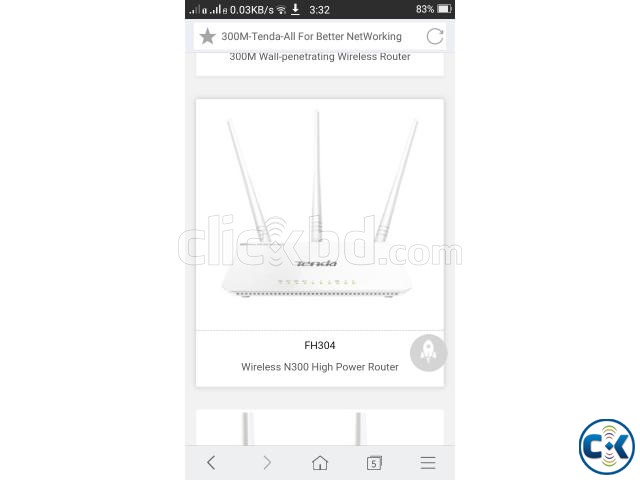 Tenda wireless n300 high power router fh303 large image 0