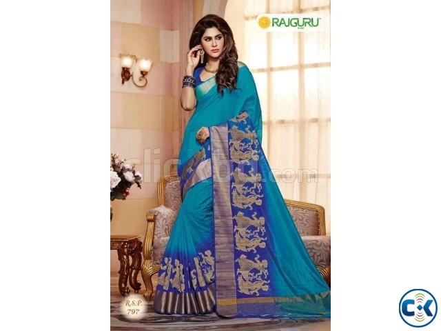 Original Rajguru Silk Katan Saree -1pc large image 0