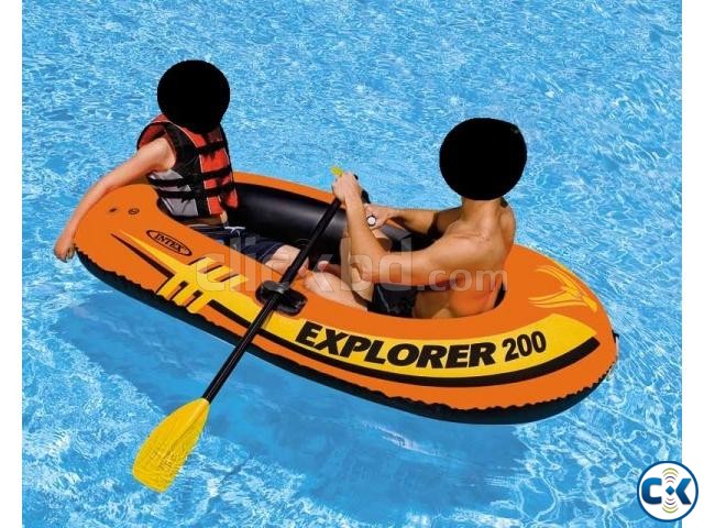 পোর্টেবল ডাবল এয়ার বোট - 2 Person Rubber Boat large image 0