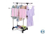 Folding Double Clothes Shoe Rack