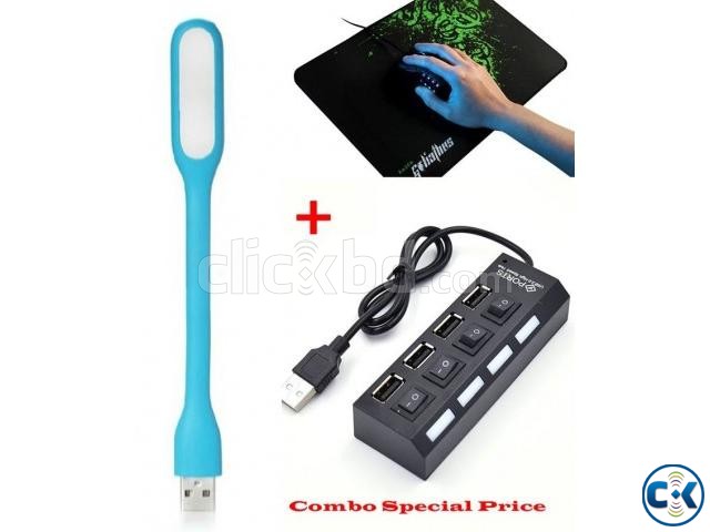 Mouse Pad Flexible LED Light n 4 Port USB large image 0