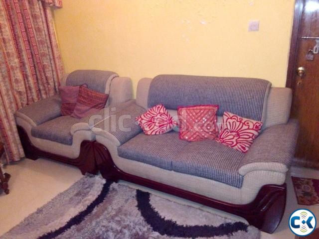 5 seater fabric sofa set large image 0