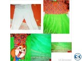gujrati gown with orna and ties and anarkoli dress