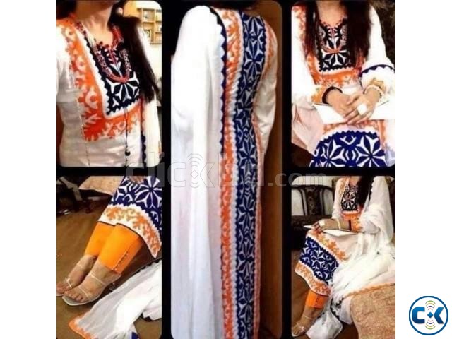 Block Printed Cotton Three Piece SS-17 large image 0