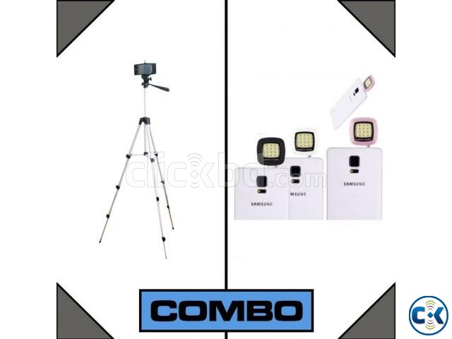 Combo of 16 LED Selfie Flash Light Mobile Stand large image 0