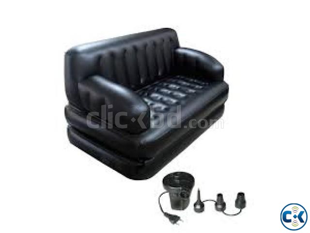 5 in 1 Inflatable Double Air Bed cum Sofa Chair intact Box large image 0