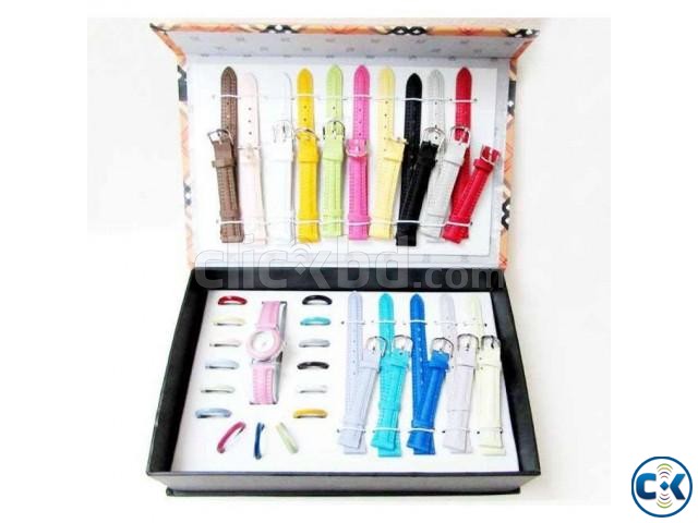 7 in 1 Changeable Dial Belt Ladies Watch large image 0