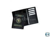 Leather Passport Cover - Black.