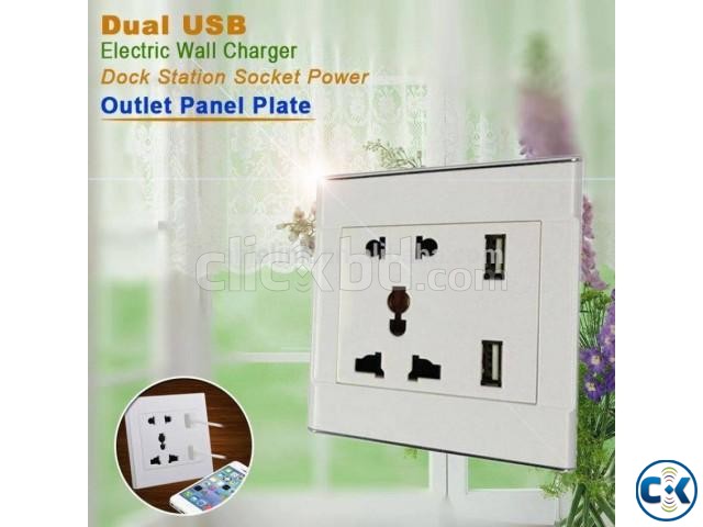Electric Switch with USB Port large image 0