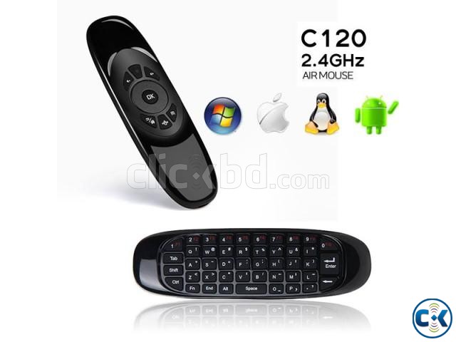 C120 2.4GHz Mini Wireless Air Mouse with QWERTY Keyboard large image 0