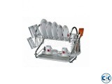 2 Layer Crockery Rack - Silver