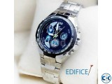 EDIFICE MENS WRIST WATCH Black Dial