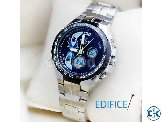 EDIFICE MENS WRIST WATCH Black Dial large image 0