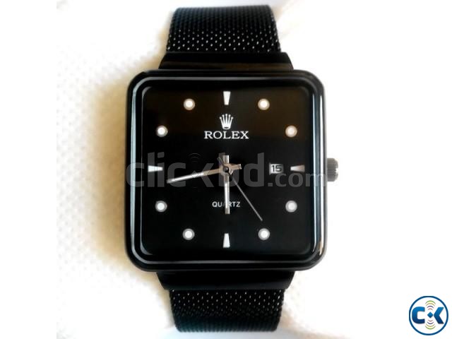 Rolex Pure Black Square Watch large image 0