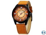 Curren Light Brown Date Just Watch