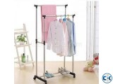 Folding Double Clothes Shoe Rack