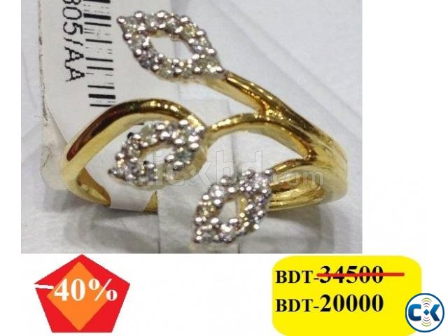Diamond with Gold Ladies Ring large image 0