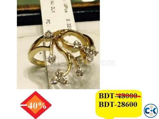 Diamond with Gold Ladies Ring large image 0