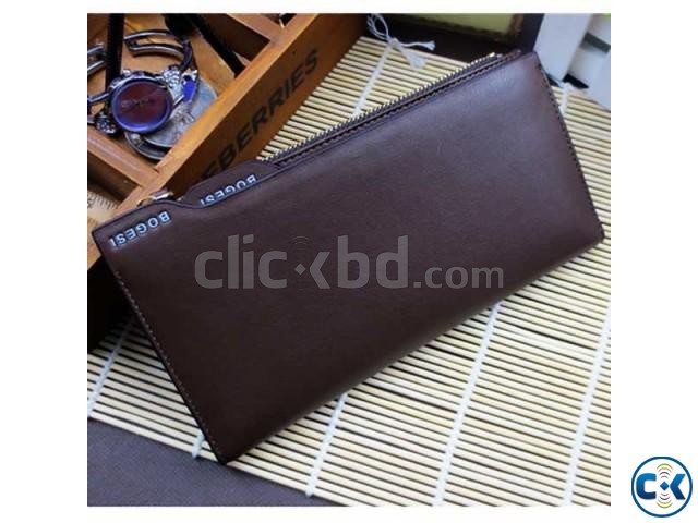 BOGESI Long Brown Genuine Leather Wallet large image 0