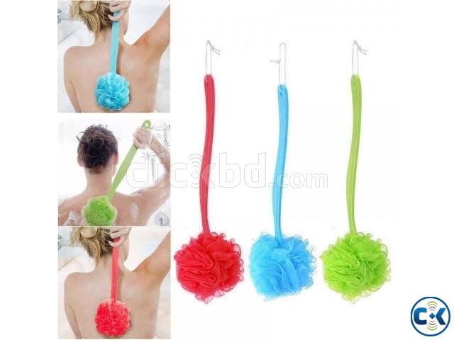 Long Handle Brush Shower Scrubber Loofah Sponge large image 0