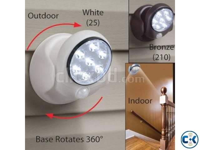 Cordless Outdoor LED Motion Sensor Light 7-LED ASH  large image 0