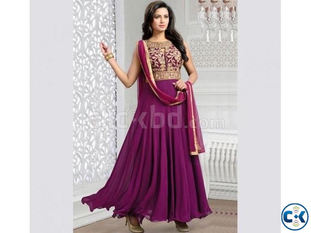 Indian Designer Georgette Embroidered dress large image 0