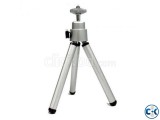 Mini Tripod Stand Silver Adjustable Camera Stand