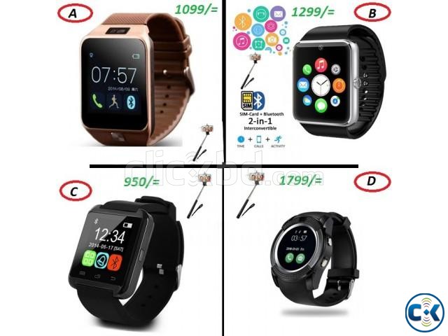 Smart Watch Popular Collection Selfi Stick Free  large image 0