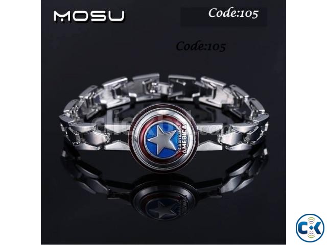 Iron Man Silver Color Bracelet Code 106 large image 0