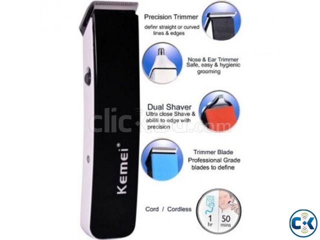 Kemei 4 IN 1 Rechargeable Trimmer KM-3580 with Charger large image 0