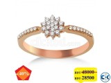 Diamond with Gold Ladies Ring