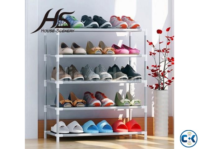 Portable 5 Layer Shoe Rack Metal large image 0