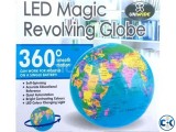 Self Rotate Day Night Color Change Desk Globe World Map