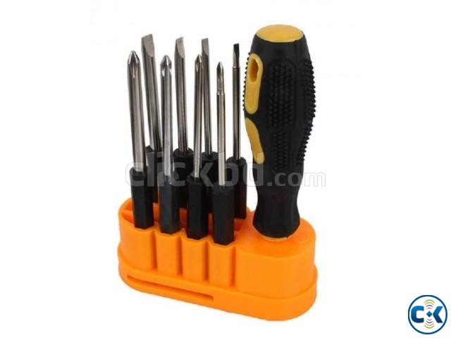 8 Pcs Screwdriver Set Head With Plastic Cover large image 0