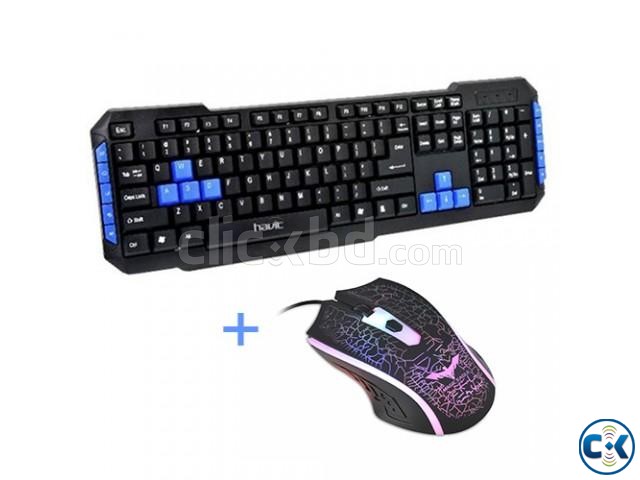 Havit Gameing Mouse and Multimedia Gaming Keyboard Combo large image 0