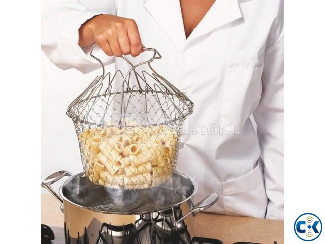 Folded Kitchen Chef Basket-ফুটন্ত তেল পানিতে রান্নার জাদুকর large image 0