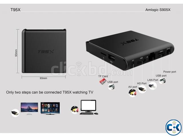 T95X 4K Android 6.0 Smart TV Box 2GB ram large image 0
