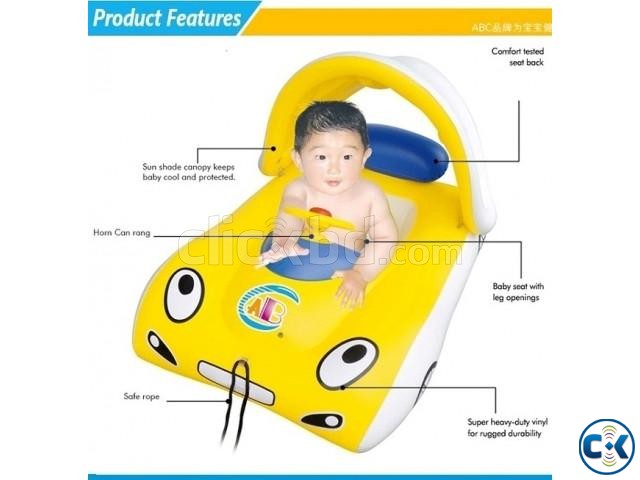 Children Inflatable Swim Car With Sun Shade large image 0
