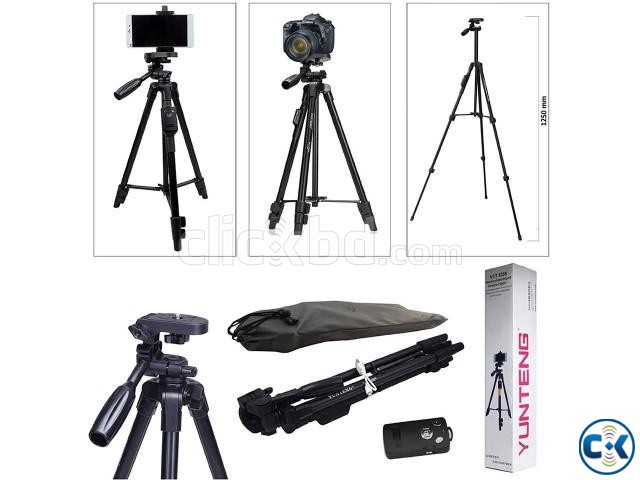 Aluminum Tripod With Bluetooth Remote for Camera and Mobile large image 0