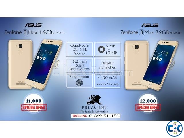 Asus Zenfone 3 Max 32GB ZC520TL Brand New Intact  large image 0