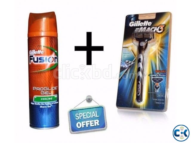 Gillette Shaving Gel Mach3 Shaving razar combo offer large image 0