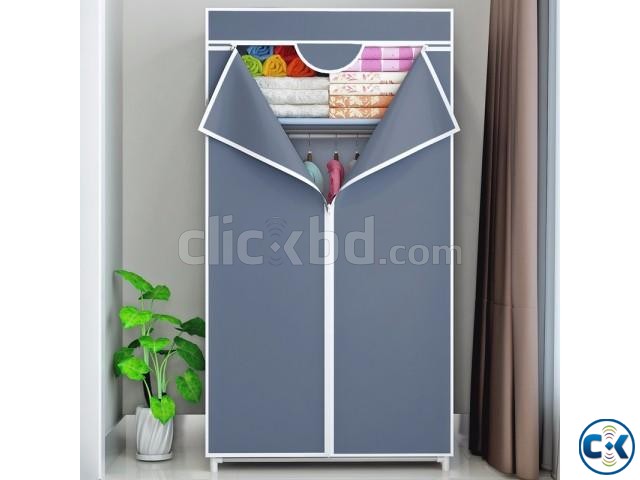 Bedroom Fabric Canvas Wardrobe Portable large image 0