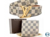 LV Leather Wallet for Men Louis Vuitton Damier Ebene Belt co