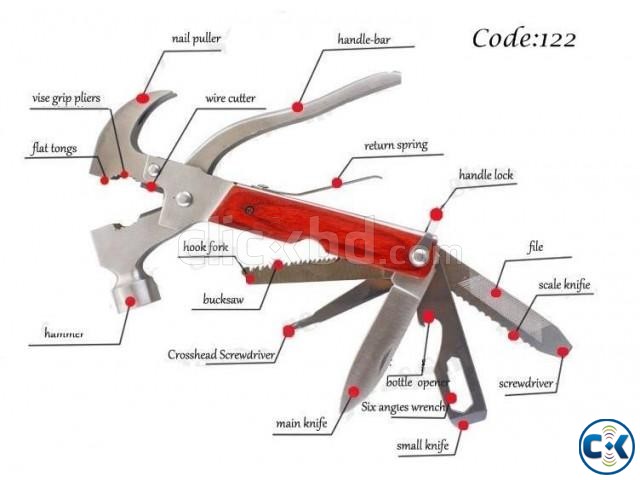 Multi-Function Emergency Multi tool Pilers large image 0