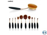 10Pcs Professional Makeup Brushes Set Oval Cream Puff Toothb