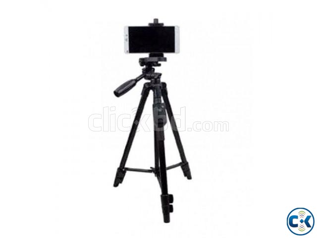 Professional Tripod for Mobile Camera DSLR with Remote - Bla large image 0