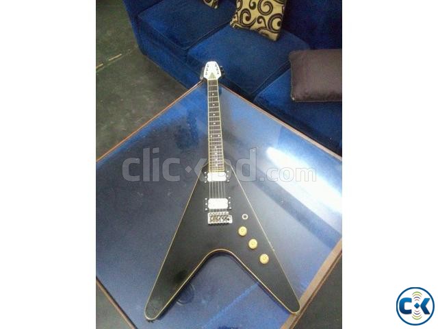 Flying V shape custom electric guitar large image 0