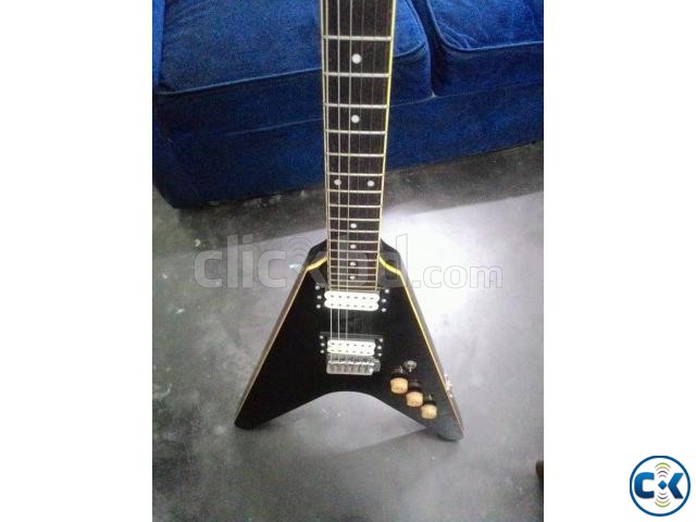 Flying V shape custom electric guitar large image 0