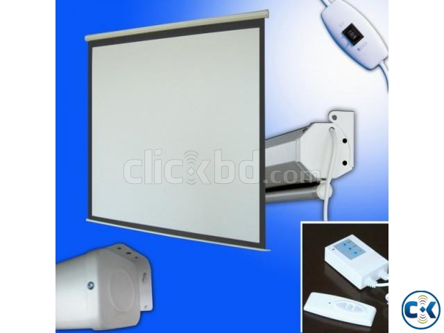 Electric Remote Projector Screen 70 X 70  large image 0